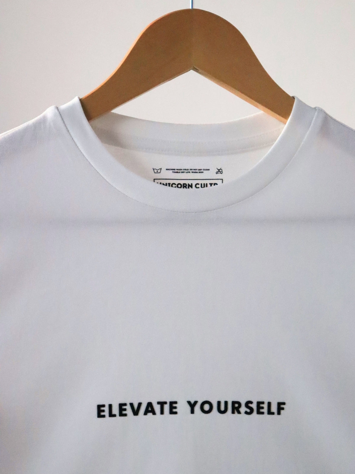Solid Men's Premium Muscle Fit Cotton Crew T-shirt Elevate Yourself Chalk White