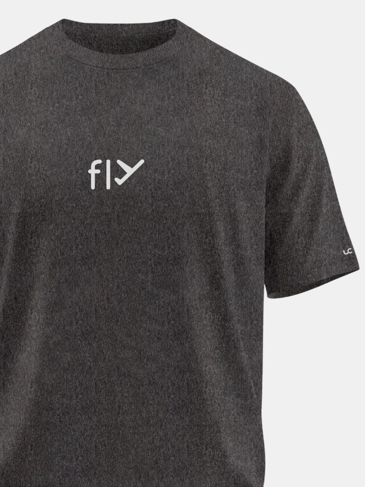 Solid Men's Soft Premium 100% Cotton Crew T-shirt Fly Greasy Grey