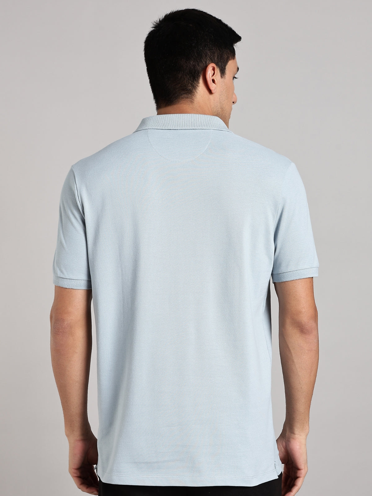 Solid Men's Soft Premium 100% Cotton Polo T-Shirt Bubble Blue