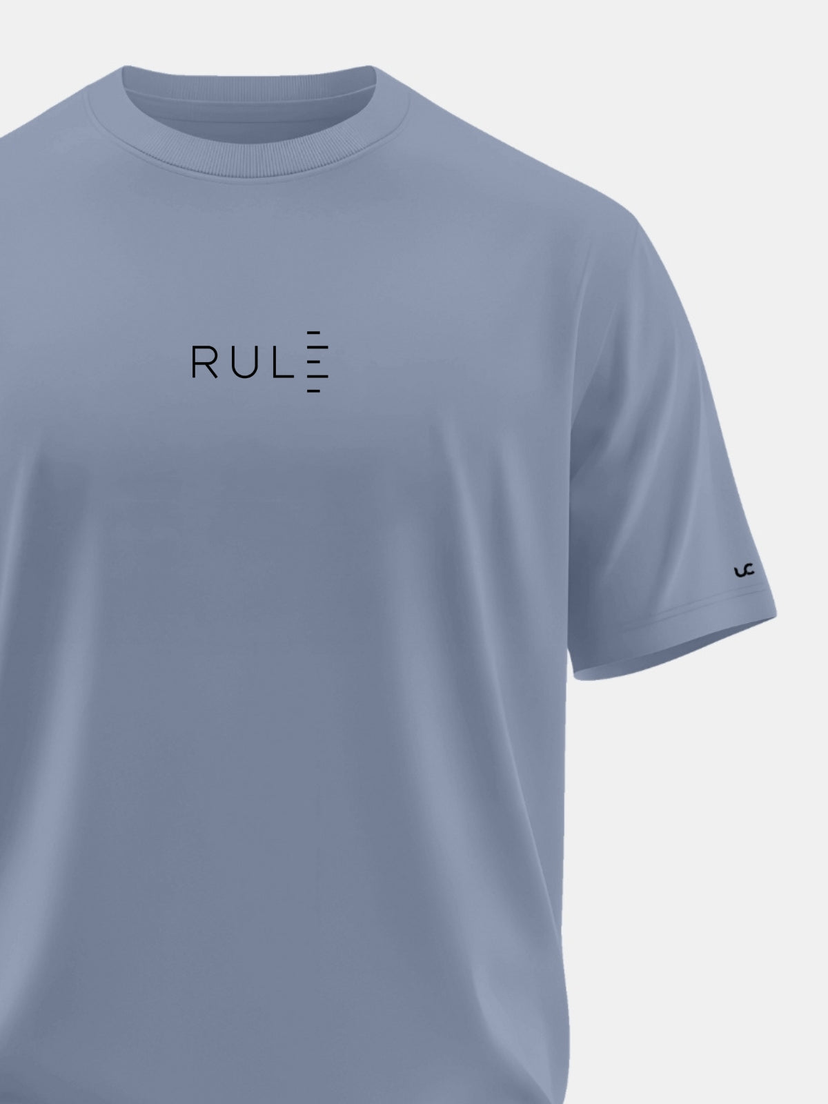 Solid Men's Soft Premium 100% Cotton Crew T-Shirt Rule Deadline Blue