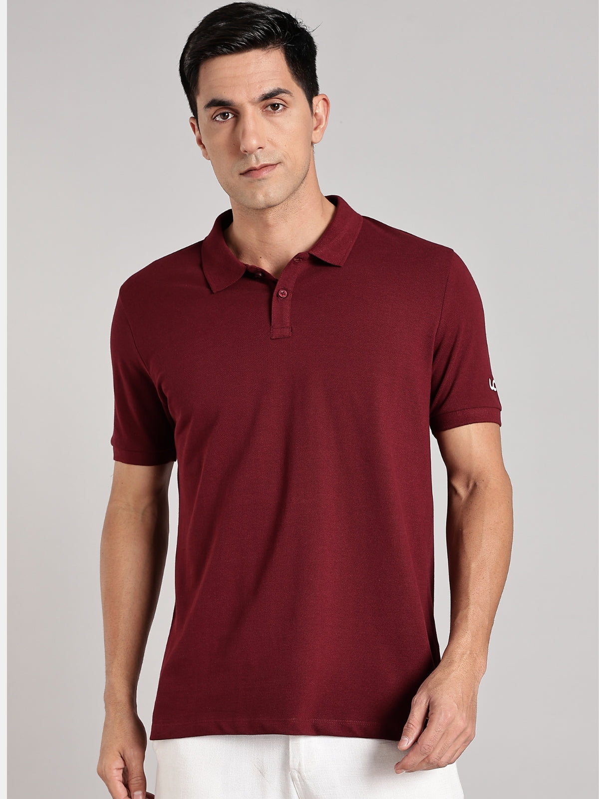 Solid Men's Soft Premium 100% Cotton Polo T-Shirt Majestic Maroon