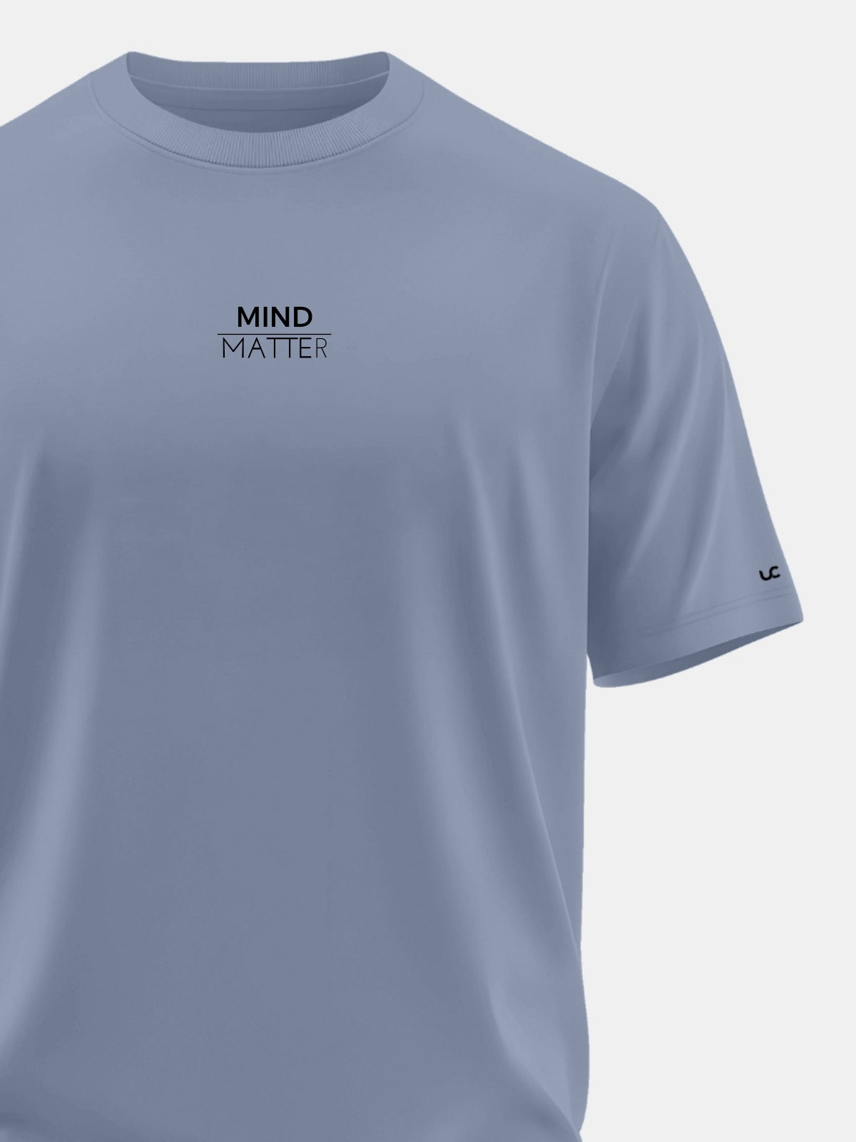 Solid Men's Soft Premium 100% Cotton Crew T-Shirt Mind Matter Deadline Blue