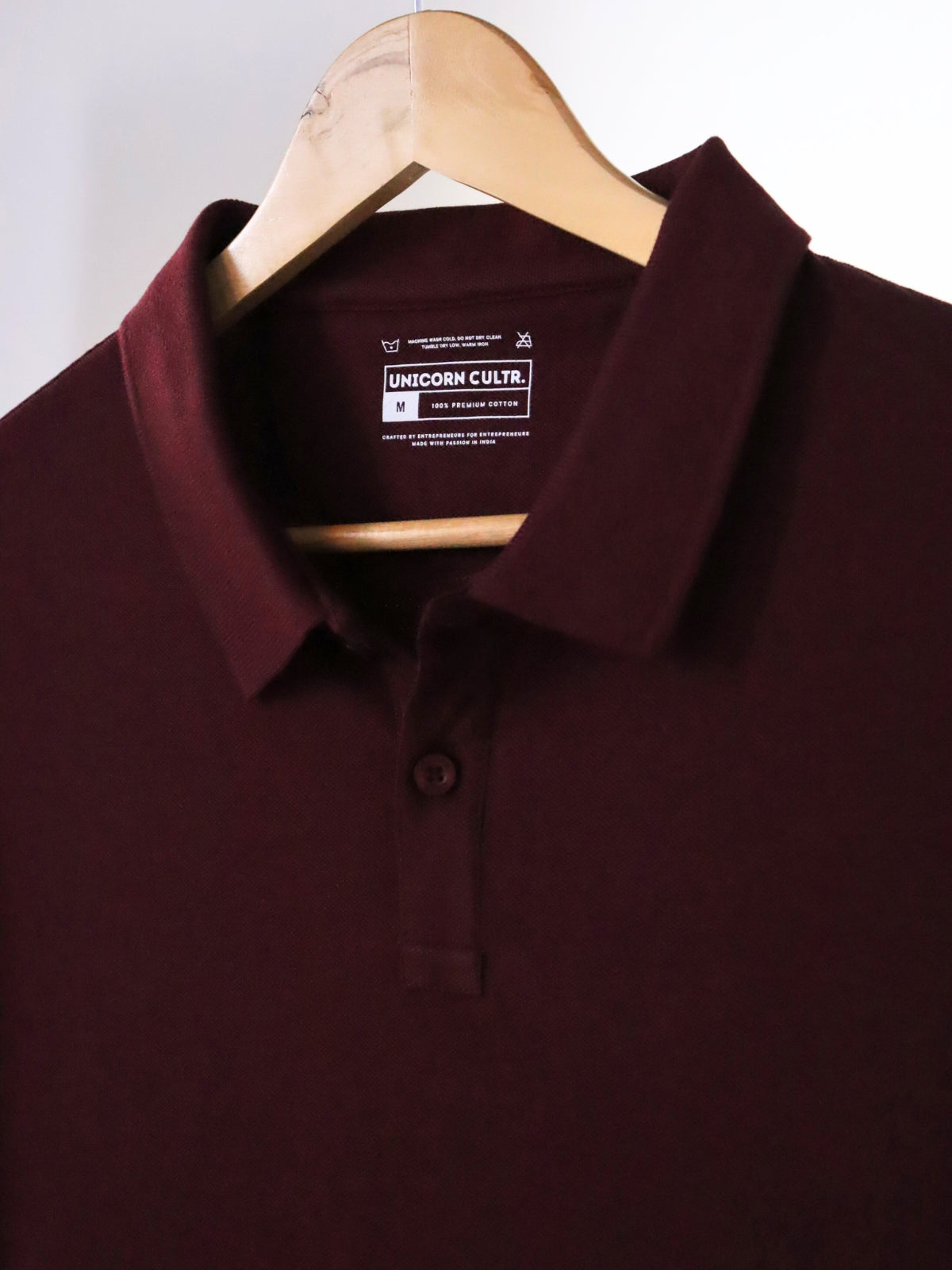Solid Men's Soft Premium 100% Cotton Polo T-Shirt Majestic Maroon