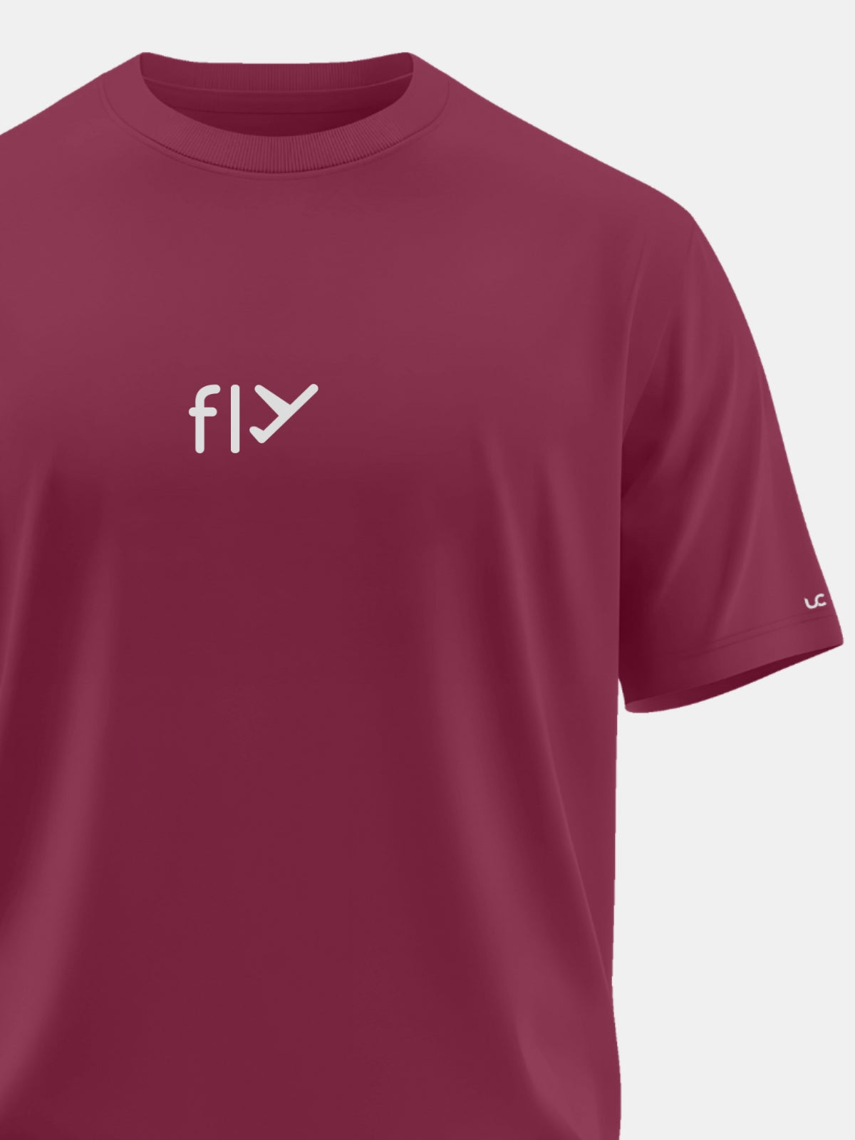 Solid Men's Soft Premium 100% Cotton Crew T-shirt Fly Mission Maroon