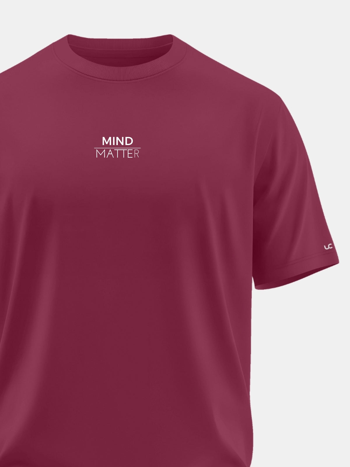 Solid Men's Soft Premium 100% Cotton Crew T-Shirt Mind Matter Mission Maroon