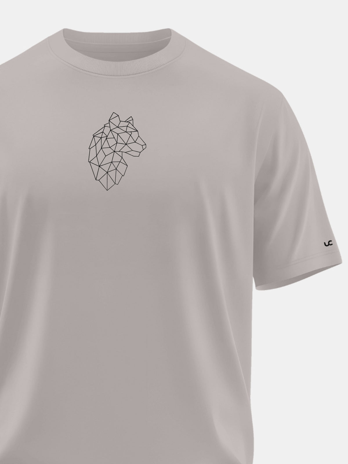 Solid Men's Soft Premium 100% Cotton Crew T-Shirt Geometrical Cheeta Smoke Melange