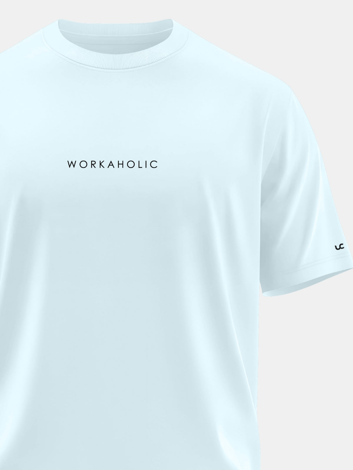 Solid Men's Premium Muscle Fit Cotton Crew T-shirt Workaholic Bubble Blue