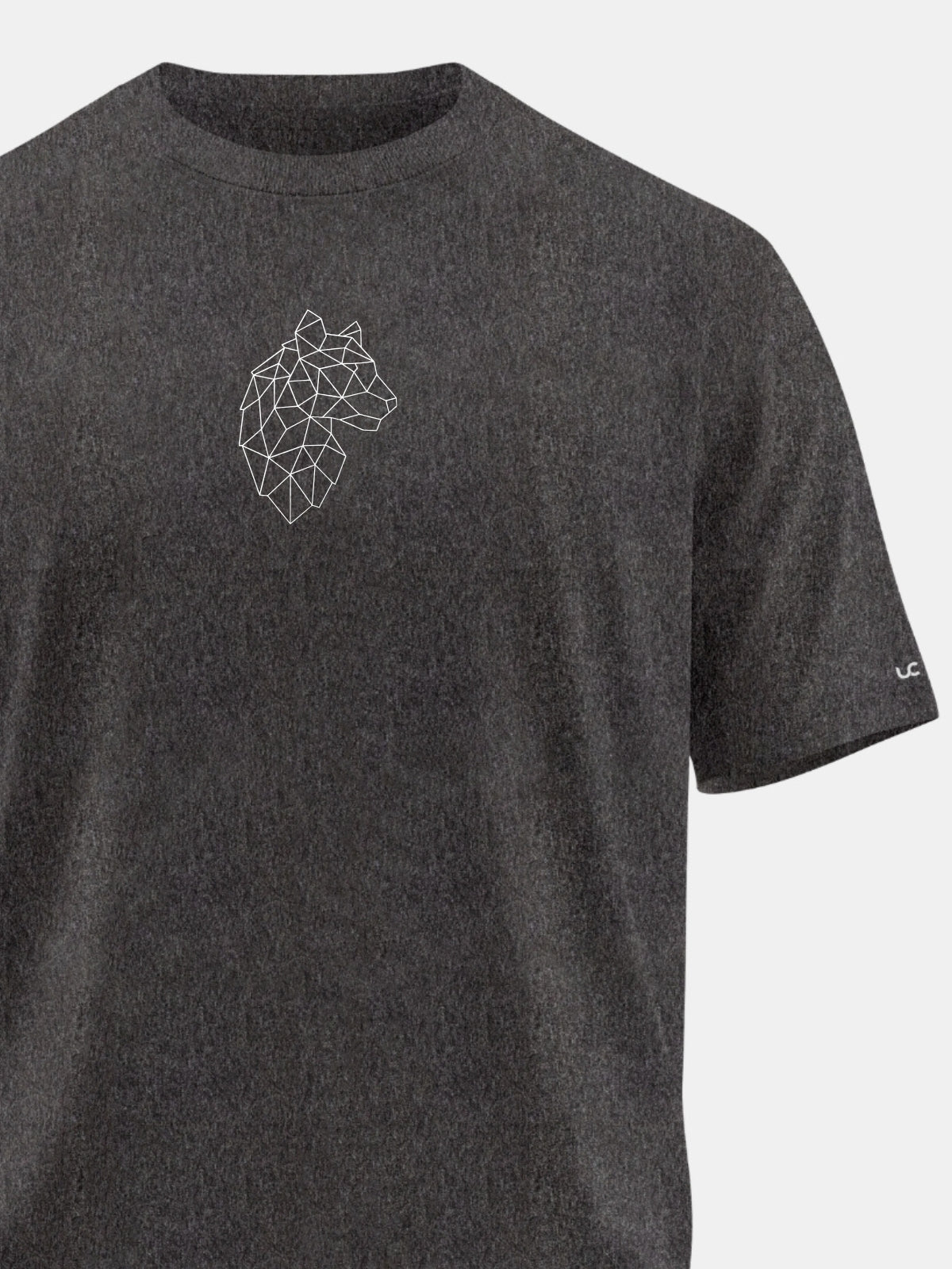 Solid Men's Soft Premium 100% Cotton Crew T-Shirt Geometrical Cheeta Greasy Grey