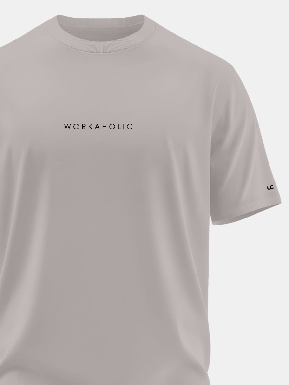 Solid Men's Premium Muscle Fit Cotton Crew T-shirt Workaholic Atomic Aluminium