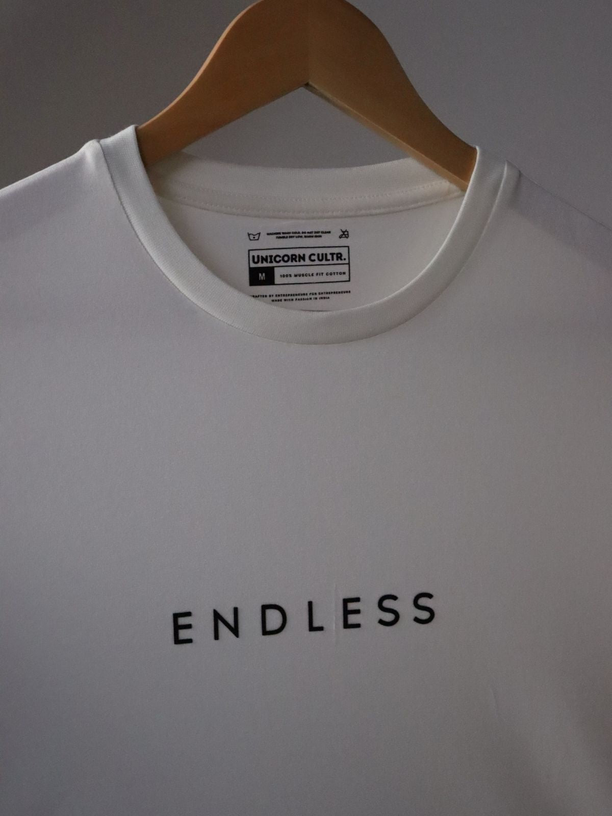 Solid Men's Soft Premium 100% Cotton Crew T-Shirt Endless Whiteboard White