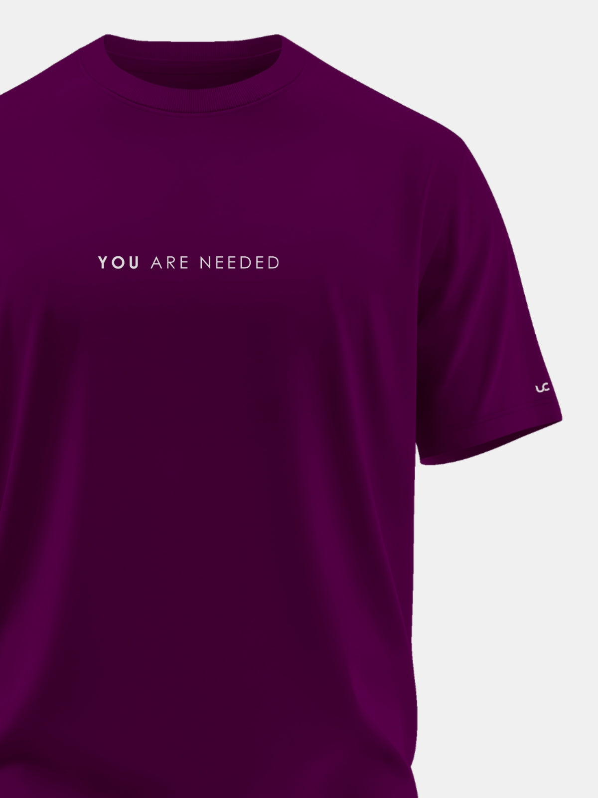 Solid Men's Premium Muscle Fit Cotton Crew T-shirt You Are Needed Workday Wine