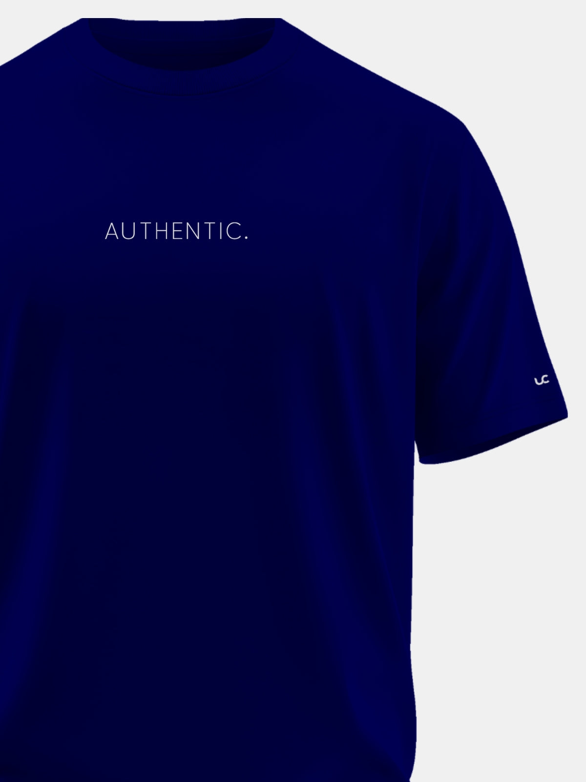 Solid Men's Premium Muscle Fit Cotton Crew T-shirt Authentic Novel Navy