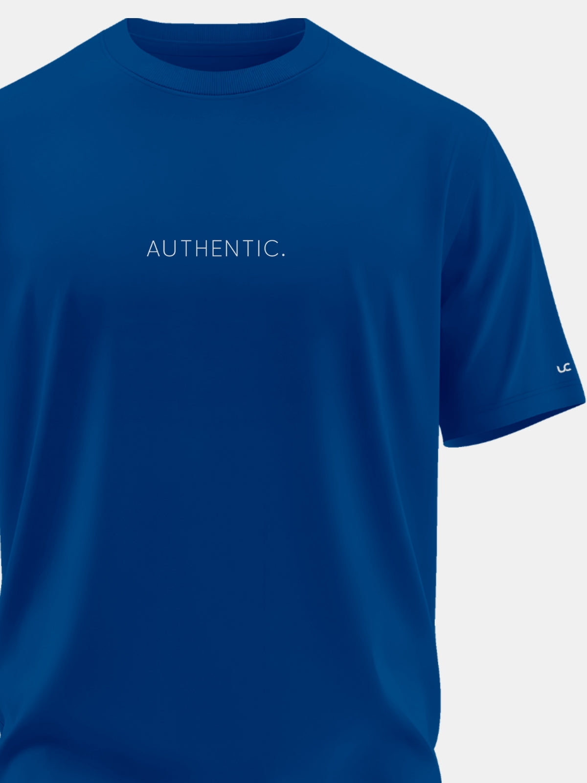 Solid Men's Premium Muscle Fit Cotton Crew T-shirt Authentic Airforce Blue
