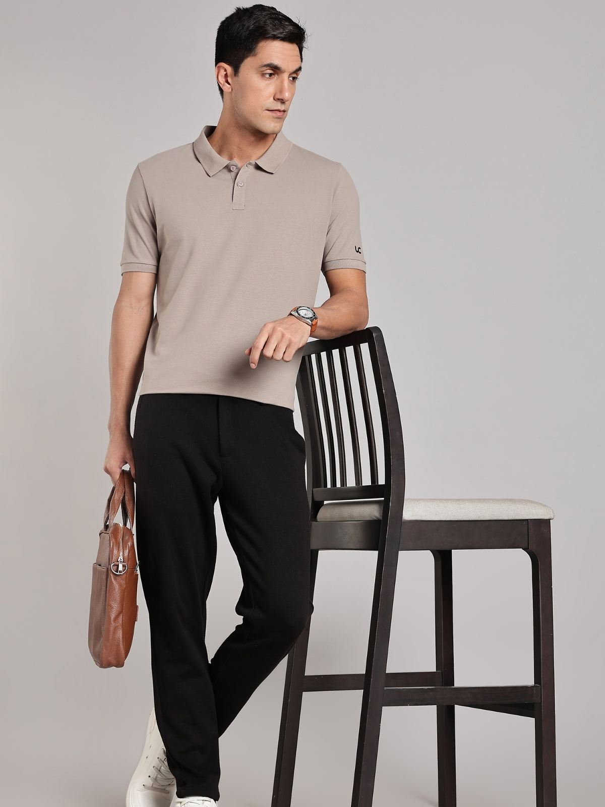 Solid Men's Soft Premium 100% Cotton Polo T-Shirt Atomic Aluminium