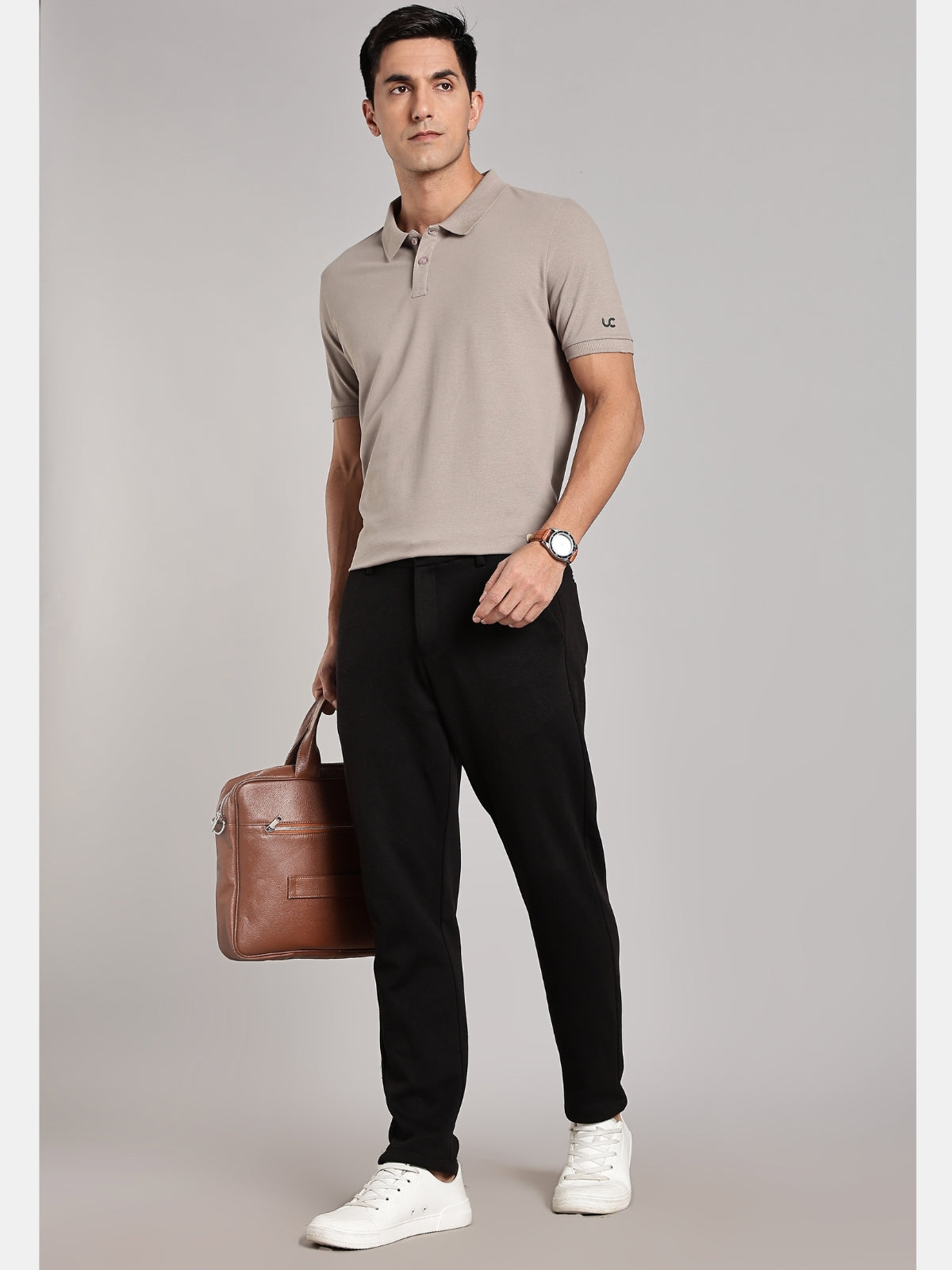 Solid Men's Soft Premium 100% Cotton Polo T-Shirt Atomic Aluminium
