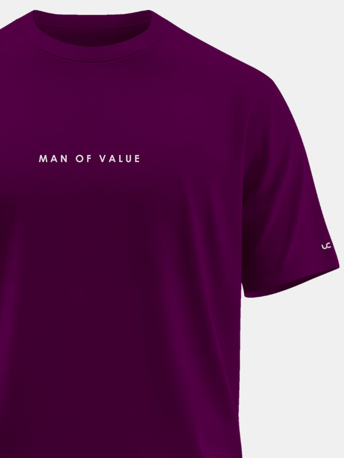 Solid Men's Premium Muscle Fit Cotton Crew T-shirt Man Of Value Workday Wine