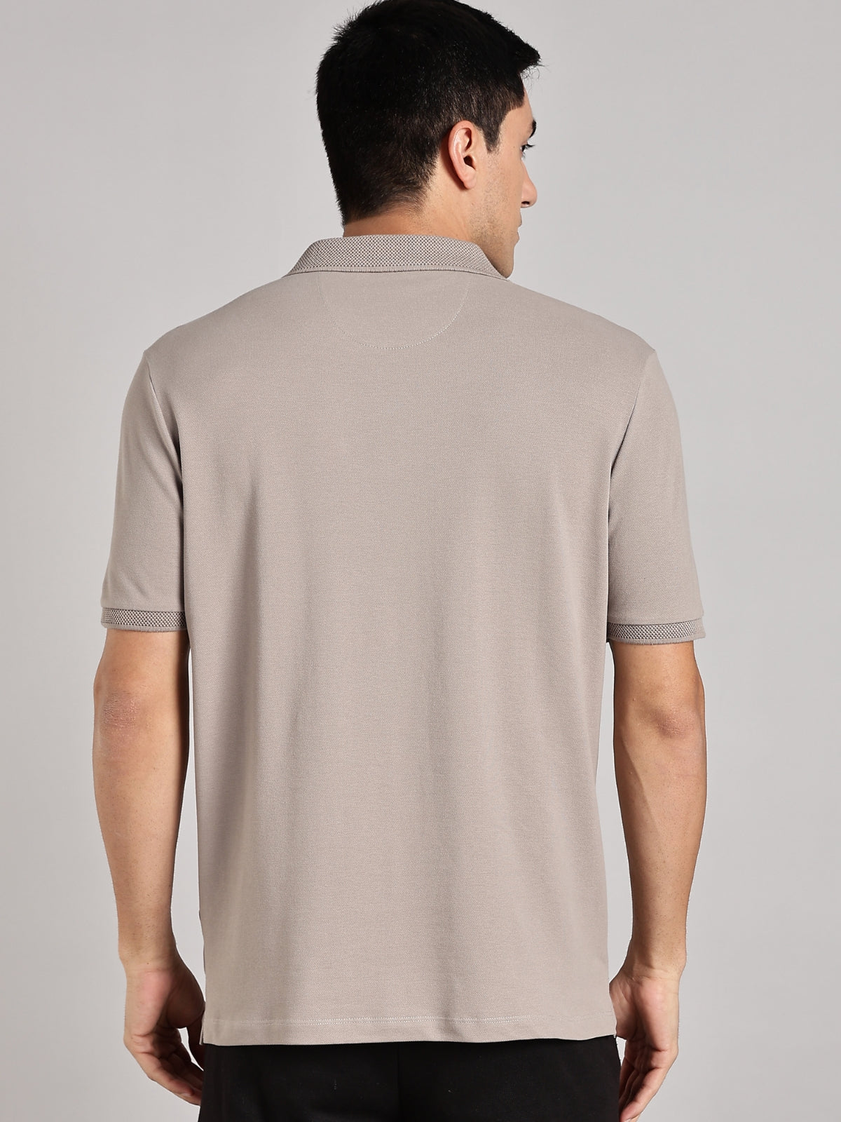 Solid Men's Premium Muscle Fit Cotton Polo T-shirt Atomic Aluminium