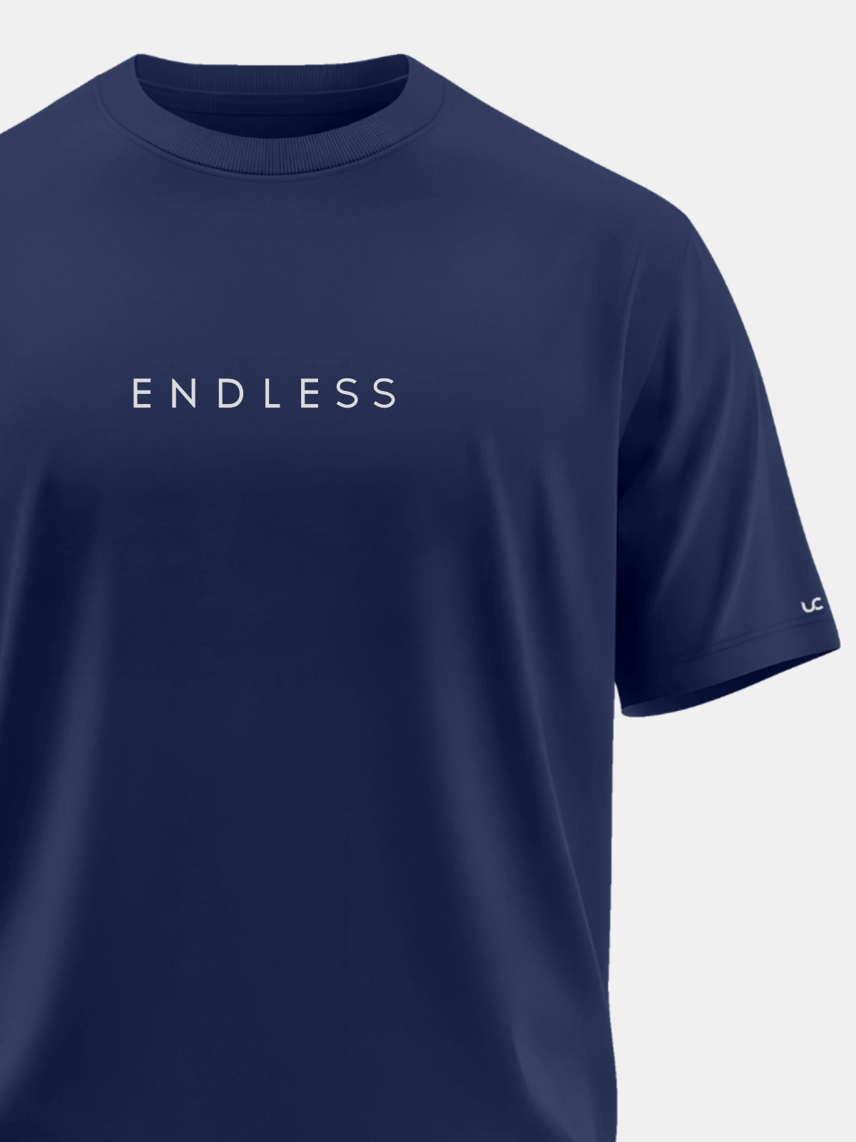 Solid Men's Soft Premium 100% Cotton Crew T-Shirt Endless Novel Navy