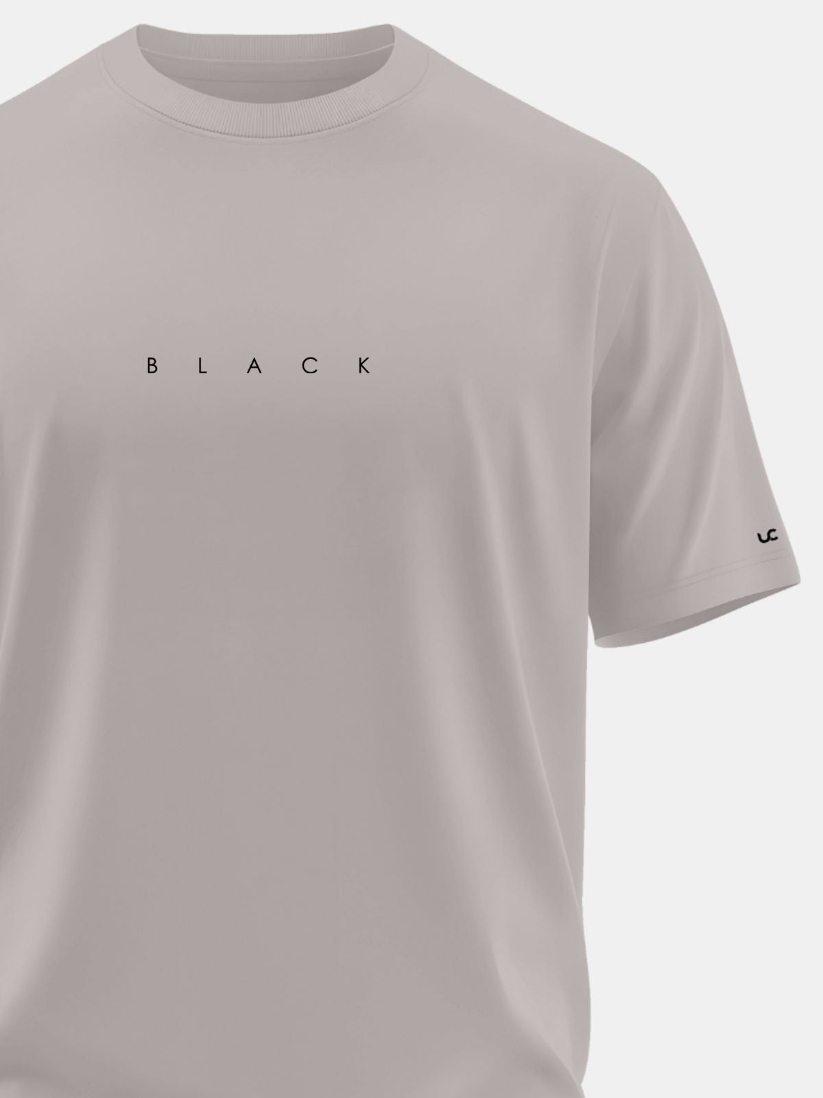 Solid Men's Premium Muscle Fit Cotton Crew T-shirt Black Atomic Aluminium