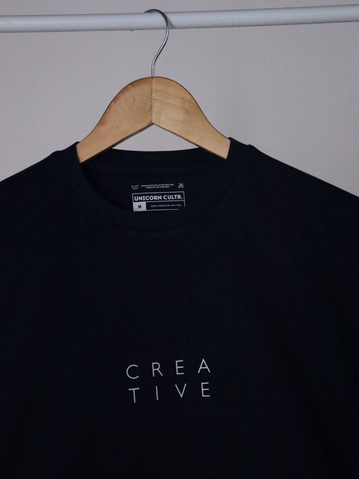 Solid Men's Premium Muscle Fit Cotton Crew T-shirt Creative Novel Navy
