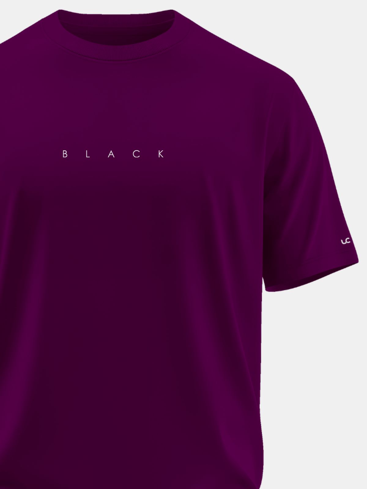 Solid Men's Premium Muscle Fit Cotton Crew T-shirt Black Workday Wine