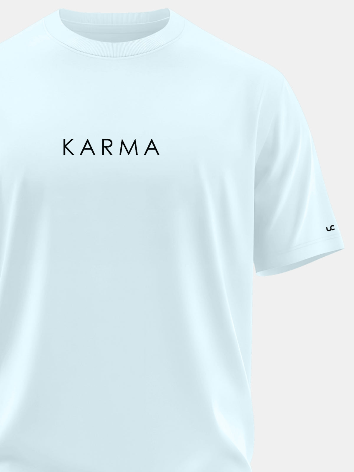 Solid Men's Premium Muscle Fit Cotton Crew T-Shirt Karma Bubble Blue