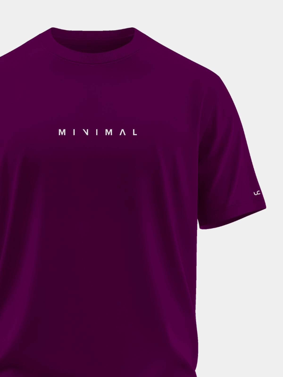 Solid Men's Premium Muscle Fit Cotton Crew T-Shirt Minimal Workday Wine