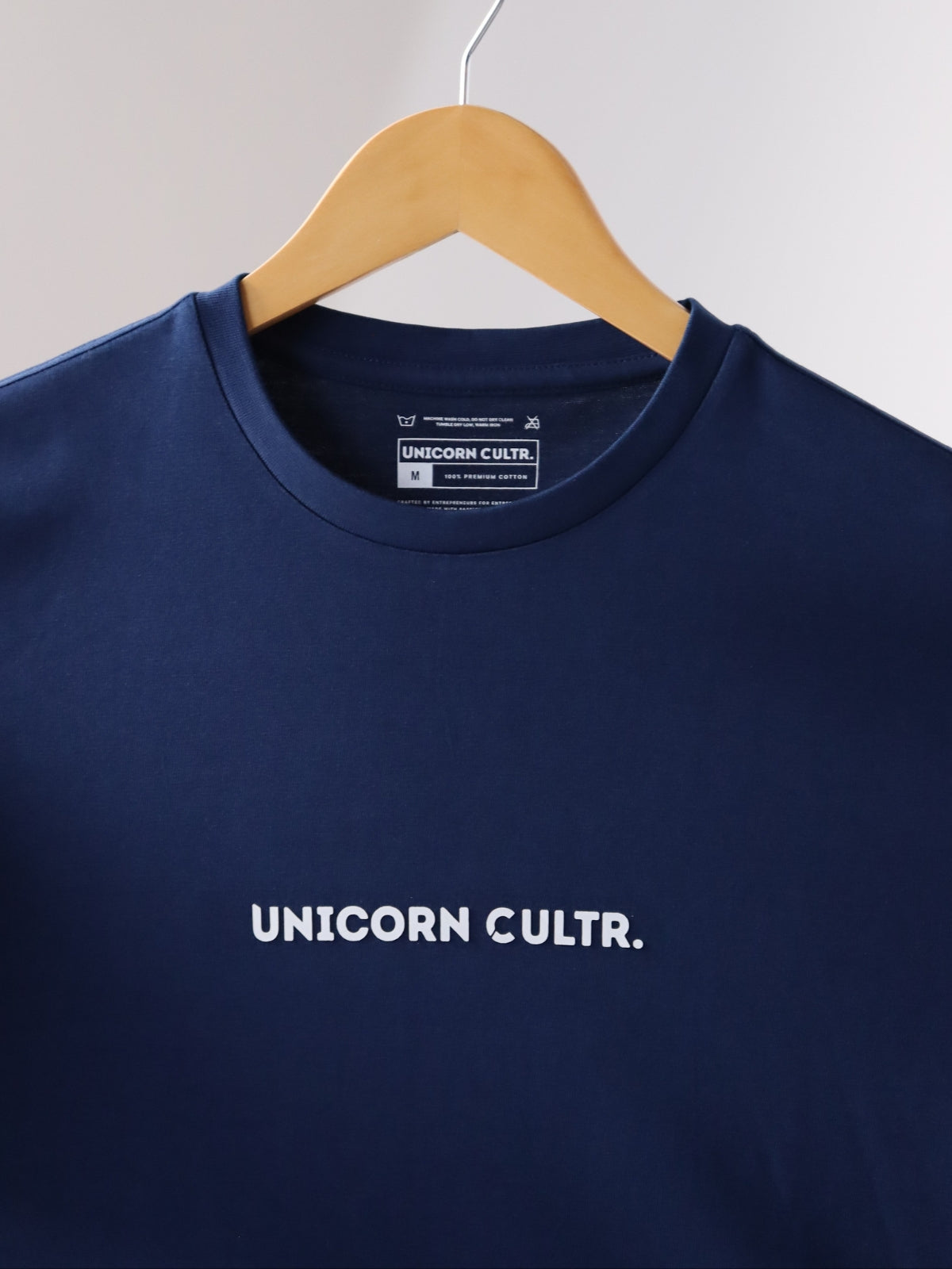 White UC Signature Men's Soft Premium 100% Cotton Crew T-Shirt Novel Navy