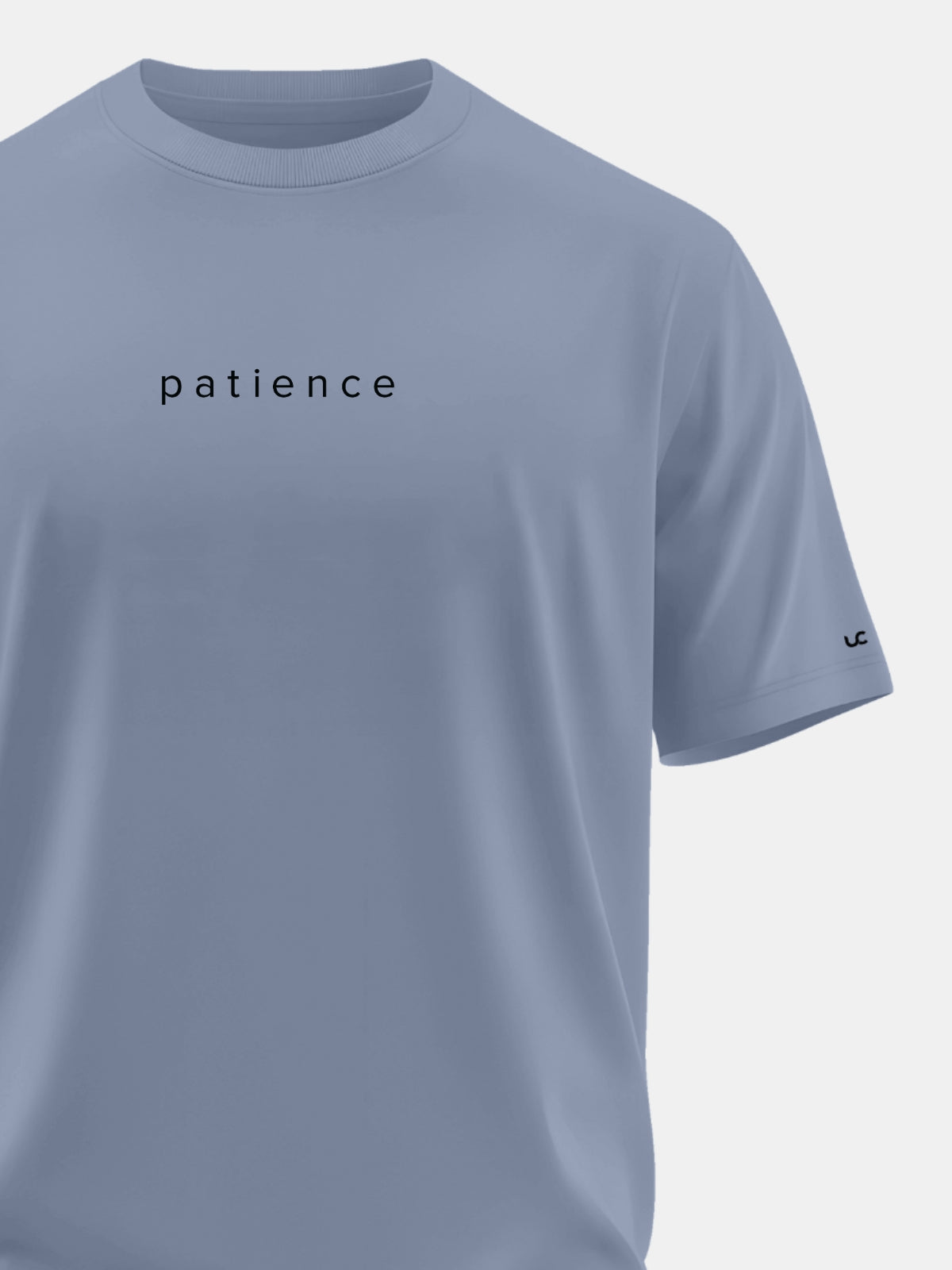 Solid Men's Soft Premium 100% Cotton Crew T-shirt Patience Deadline Blue