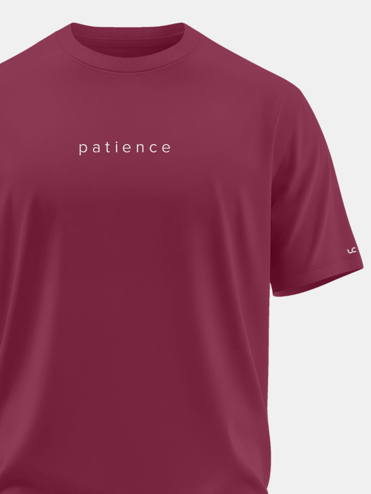 Solid Men's Soft Premium 100% Cotton Crew T-shirt Patience Mission Maroon