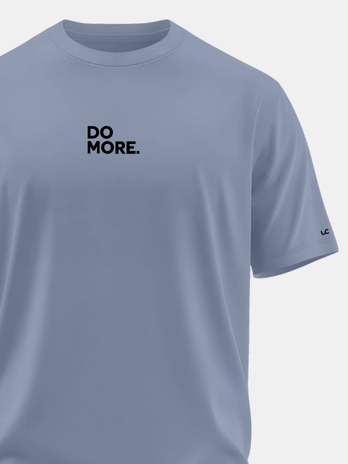 Solid Men's Soft Premium 100% Cotton Crew T-Shirt Do More Deadline Blue