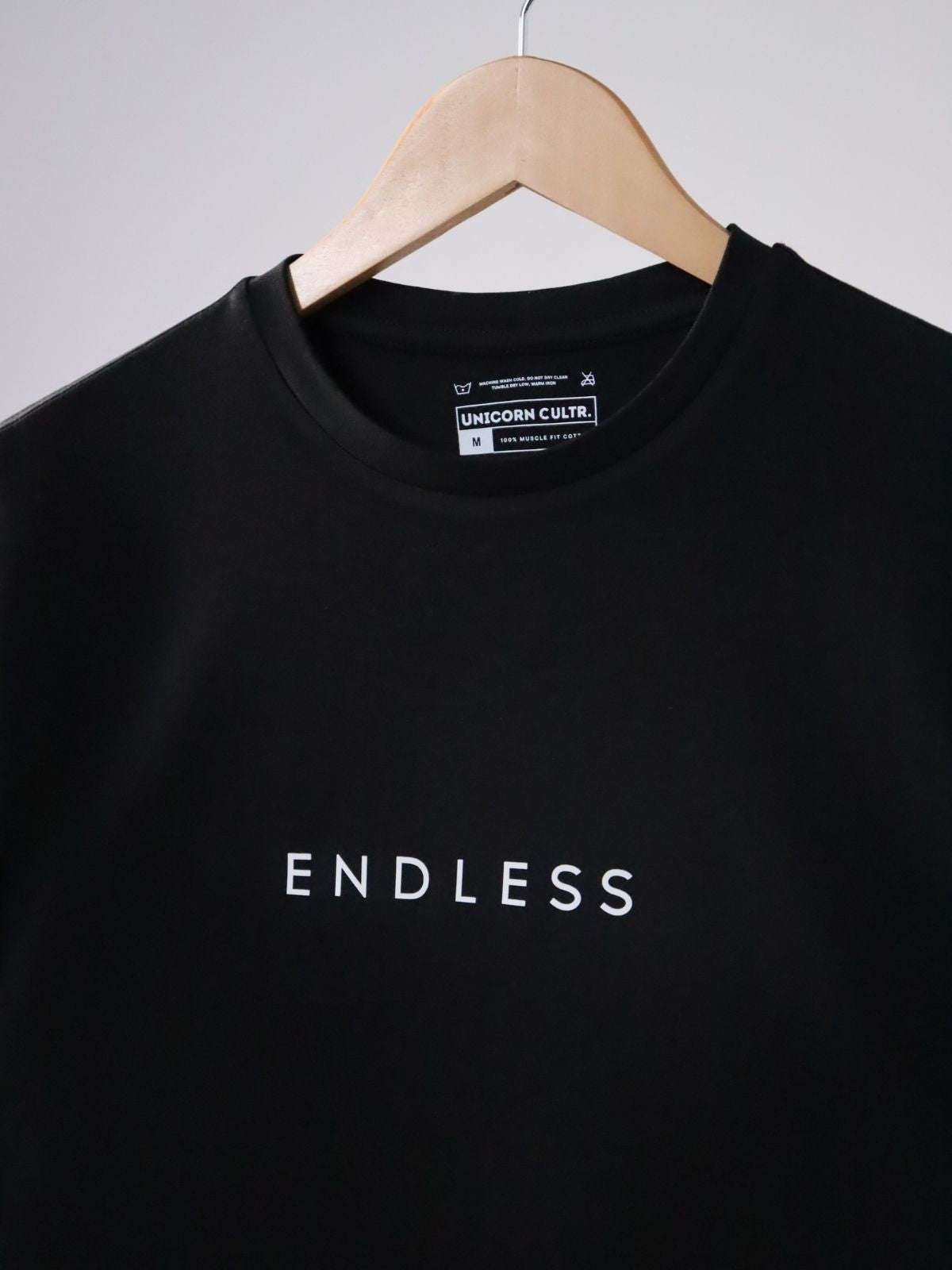 Solid Men's Soft Premium 100% Cotton Crew T-Shirt Endless Brave Black