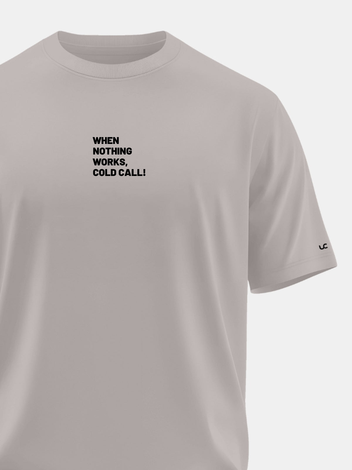 Solid Men's Soft Premium 100% Cotton Crew T-Shirt When Nothing Works Coldcall Smoke Melange