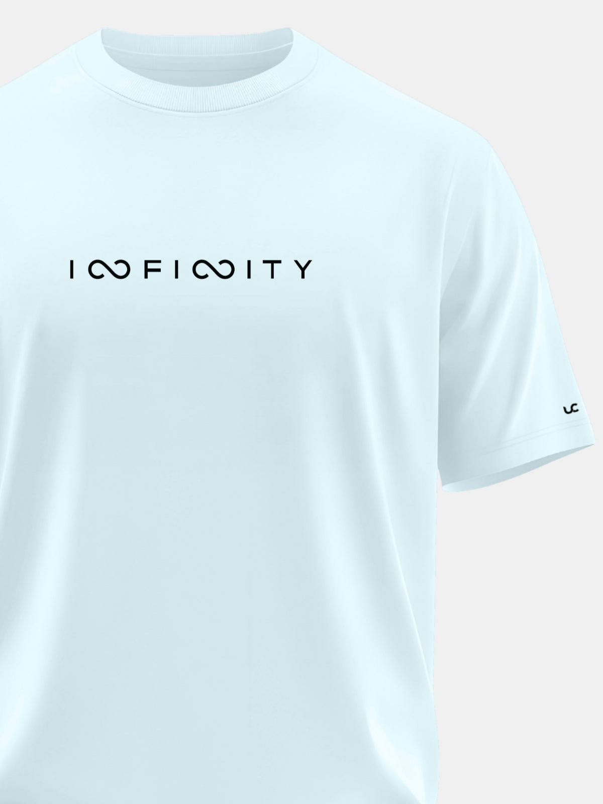 Solid Men's Premium Muscle Fit Cotton Crew T-Shirt Infinity Bubble Blue