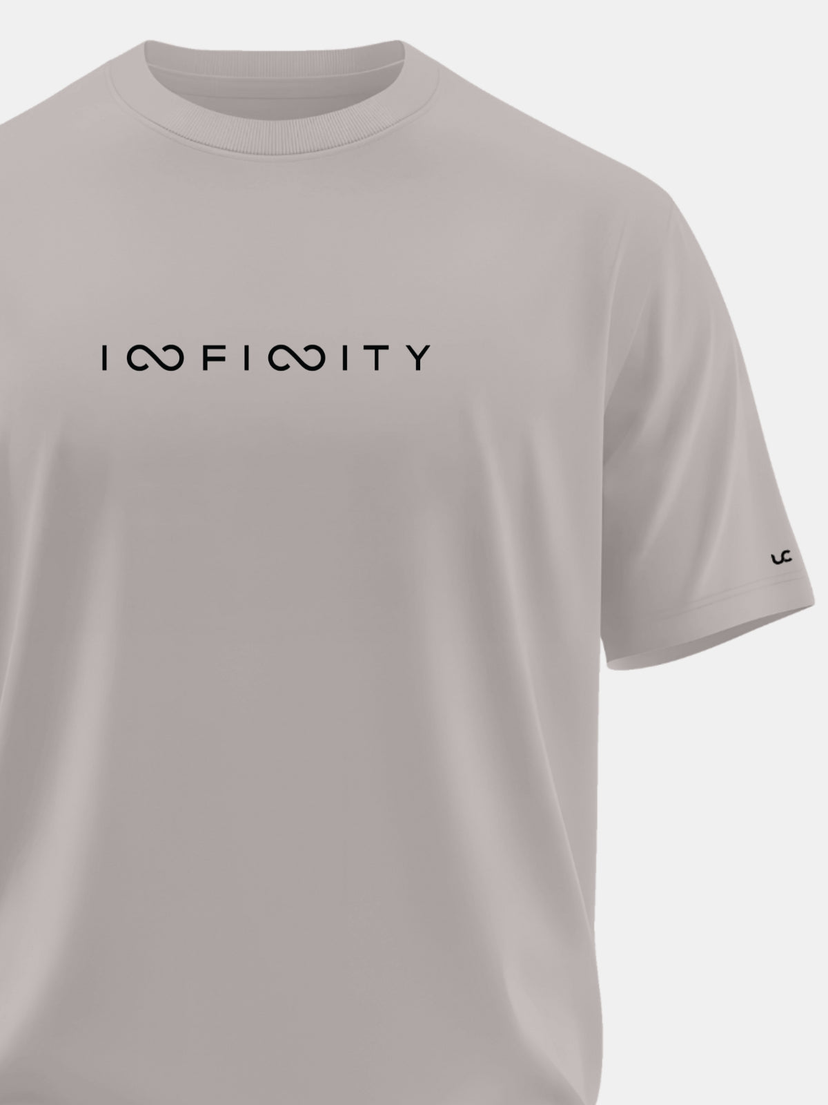 Solid Men's Premium Muscle Fit Cotton Crew T-Shirt Infinity Atomic Aluminium