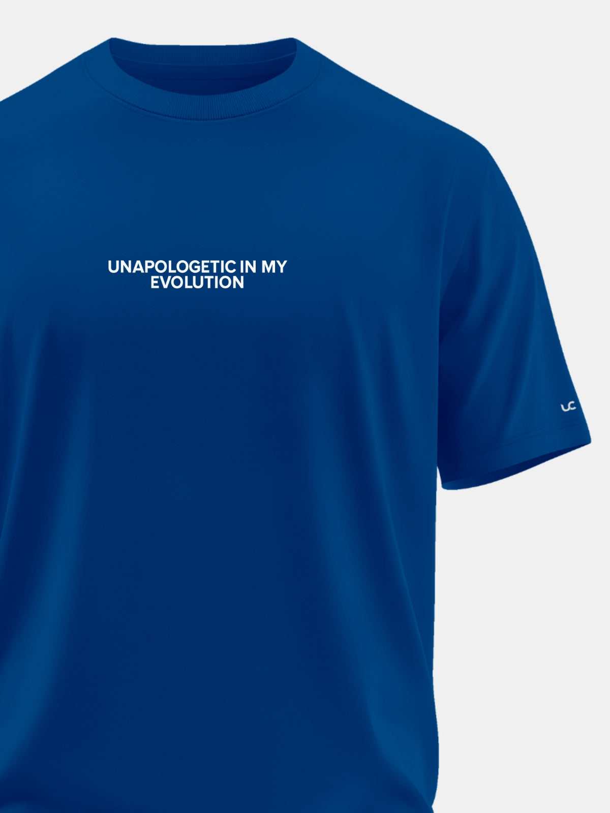 Solid Men's Premium Muscle Fit Cotton Crew T-shirt Unapologetic In My Evolution Airforce Blue