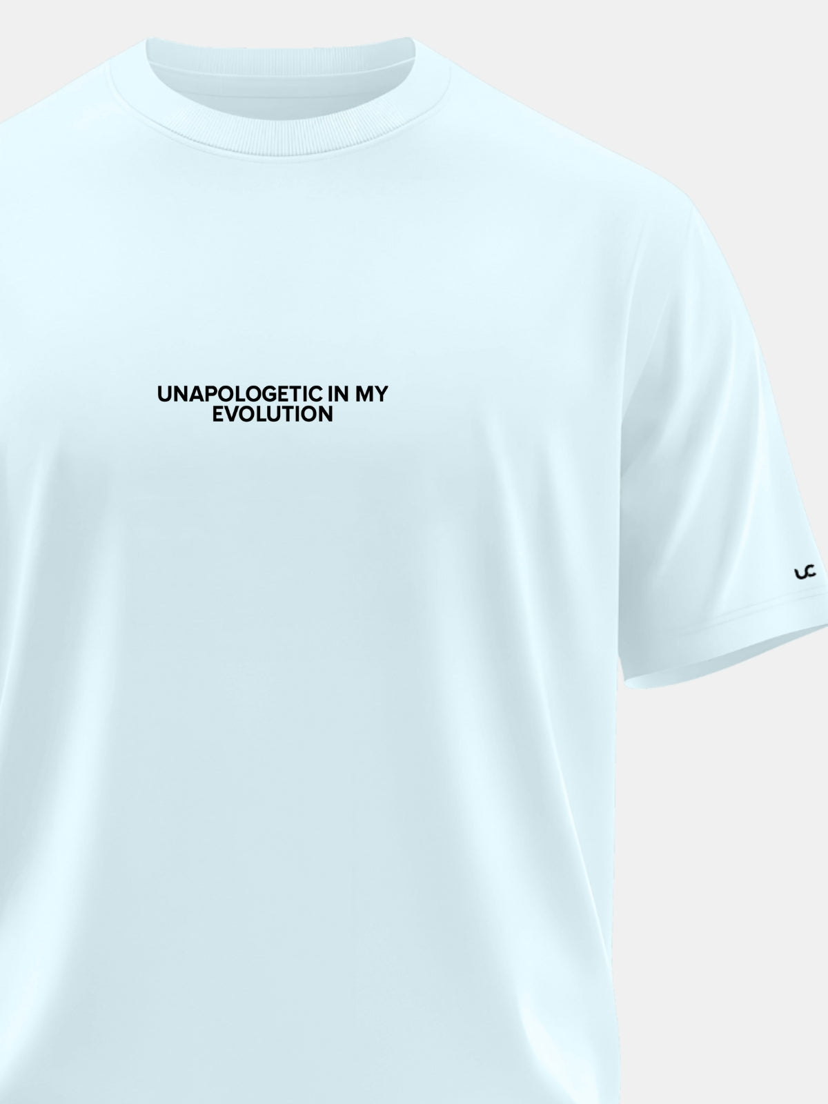 Solid Men's Premium Muscle Fit Cotton Crew T-shirt Unapologetic In My Evolution Bubble Blue