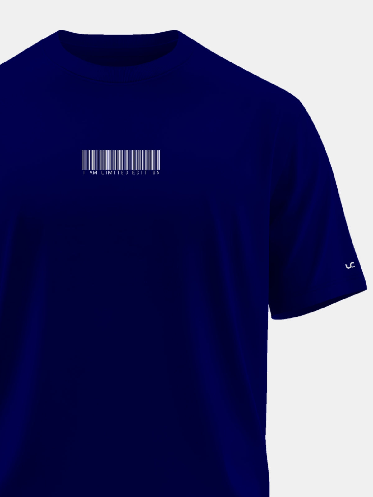 Solid Men's Premium Muscle Fit Cotton Crew T-shirt Lines Limited Edition Novel Navy