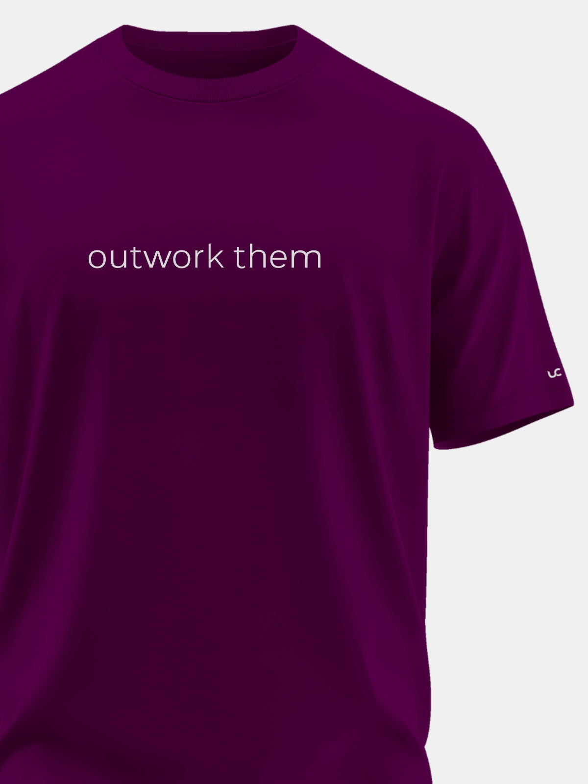 Solid Men's Premium Muscle Fit Cotton Crew T-Shirt Outwork Them Workday Wine
