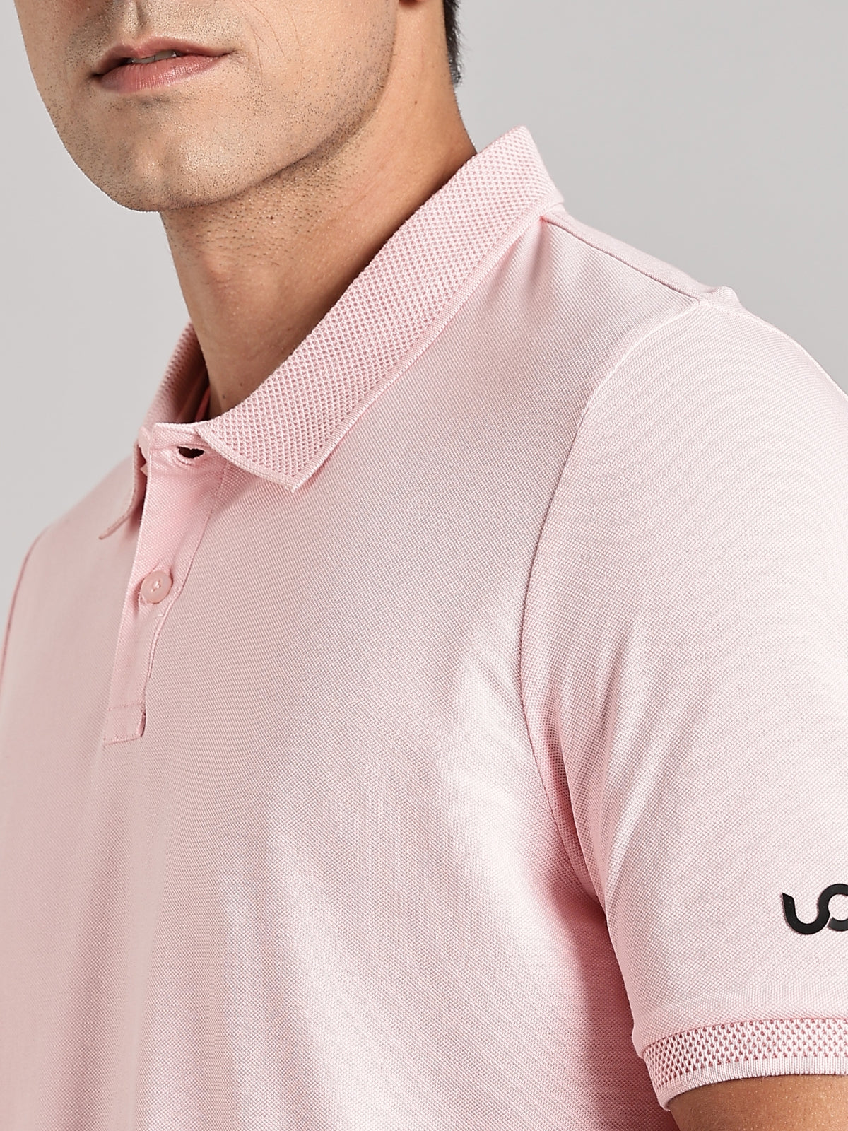Solid Men's Premium Muscle Fit Cotton Polo T-shirt Practical Peach