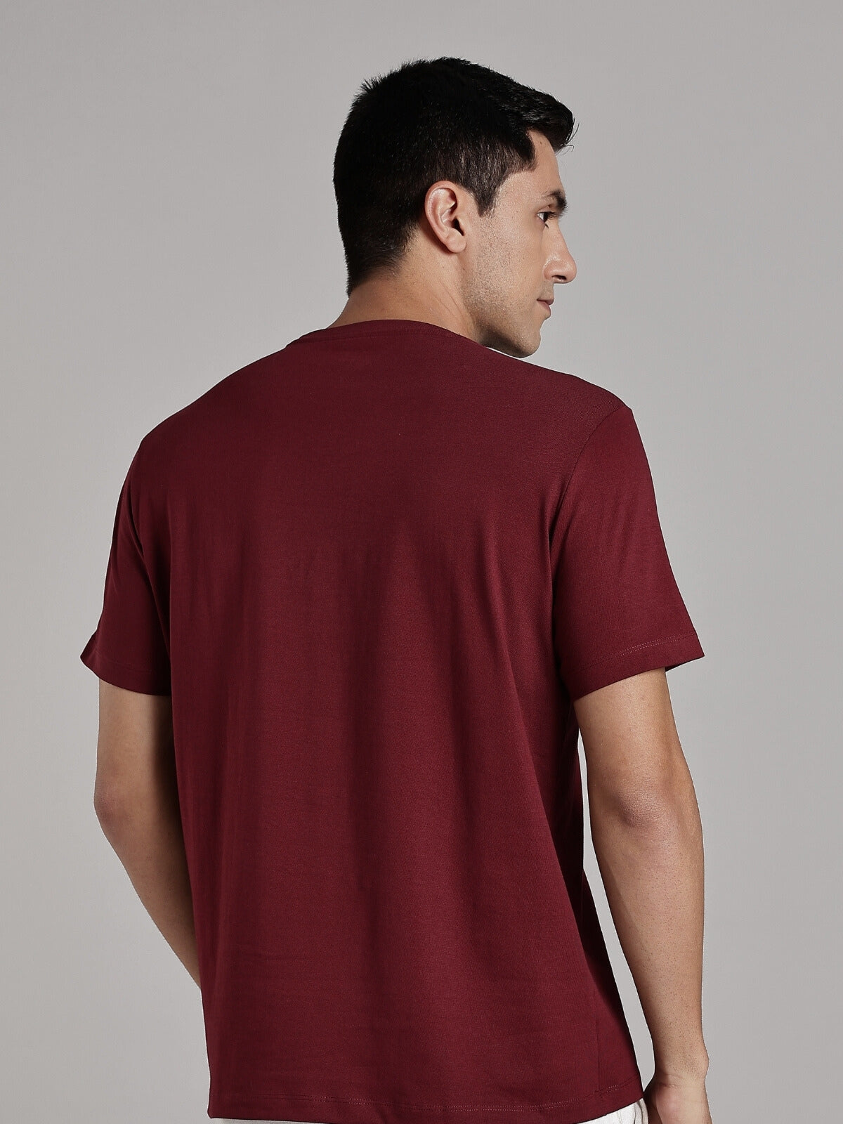 Solid Men's Premium Muscle Fit Cotton Crew T-shirt Love What You Do Workday Wine
