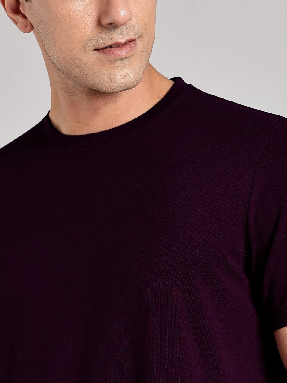 Solid Men's Premium Muscle Fit Cotton Crew T-Shirt Make A Difference Workday Wine