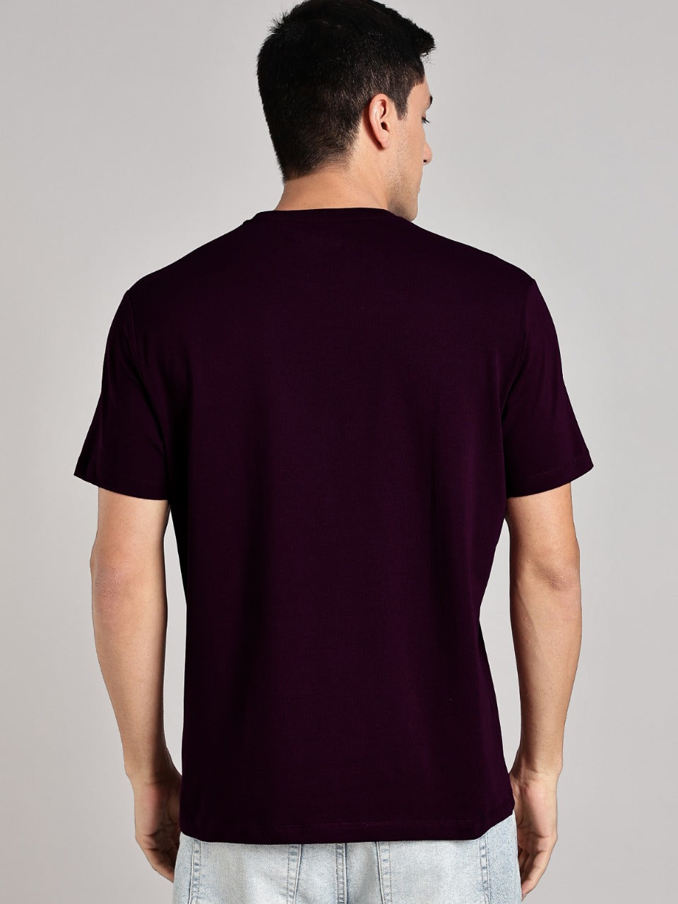 Solid Men's Premium Muscle Fit Cotton Crew T-Shirt Make A Difference Workday Wine
