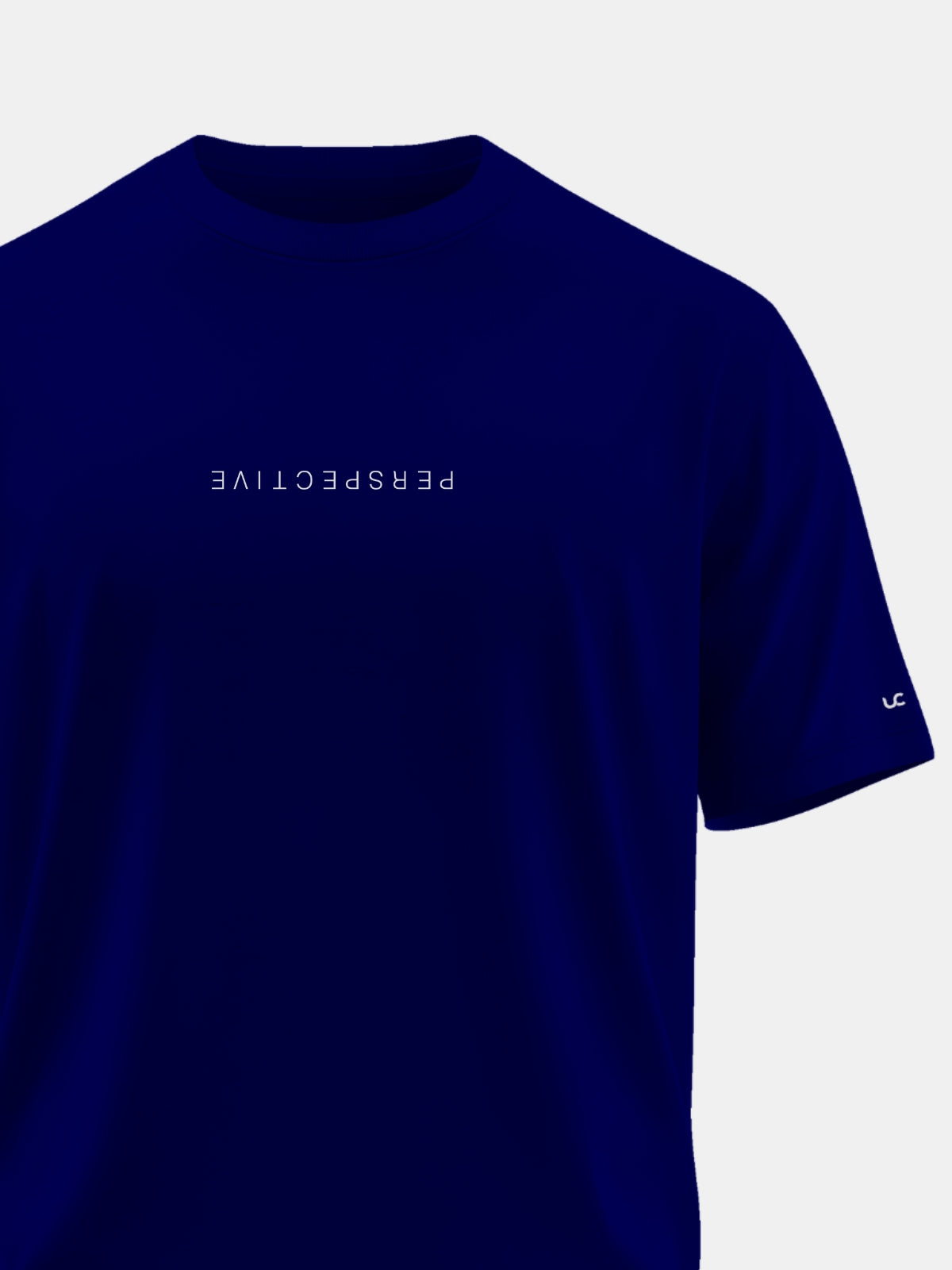 Solid Men's Premium Muscle Fit Cotton Crew T-shirt Perspective Novel Navy