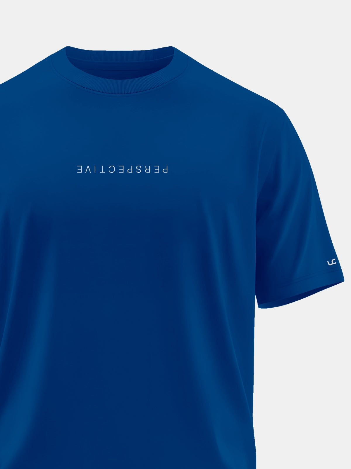 Solid Men's Premium Muscle Fit Cotton Crew T-shirt Perspective Airforce Blue