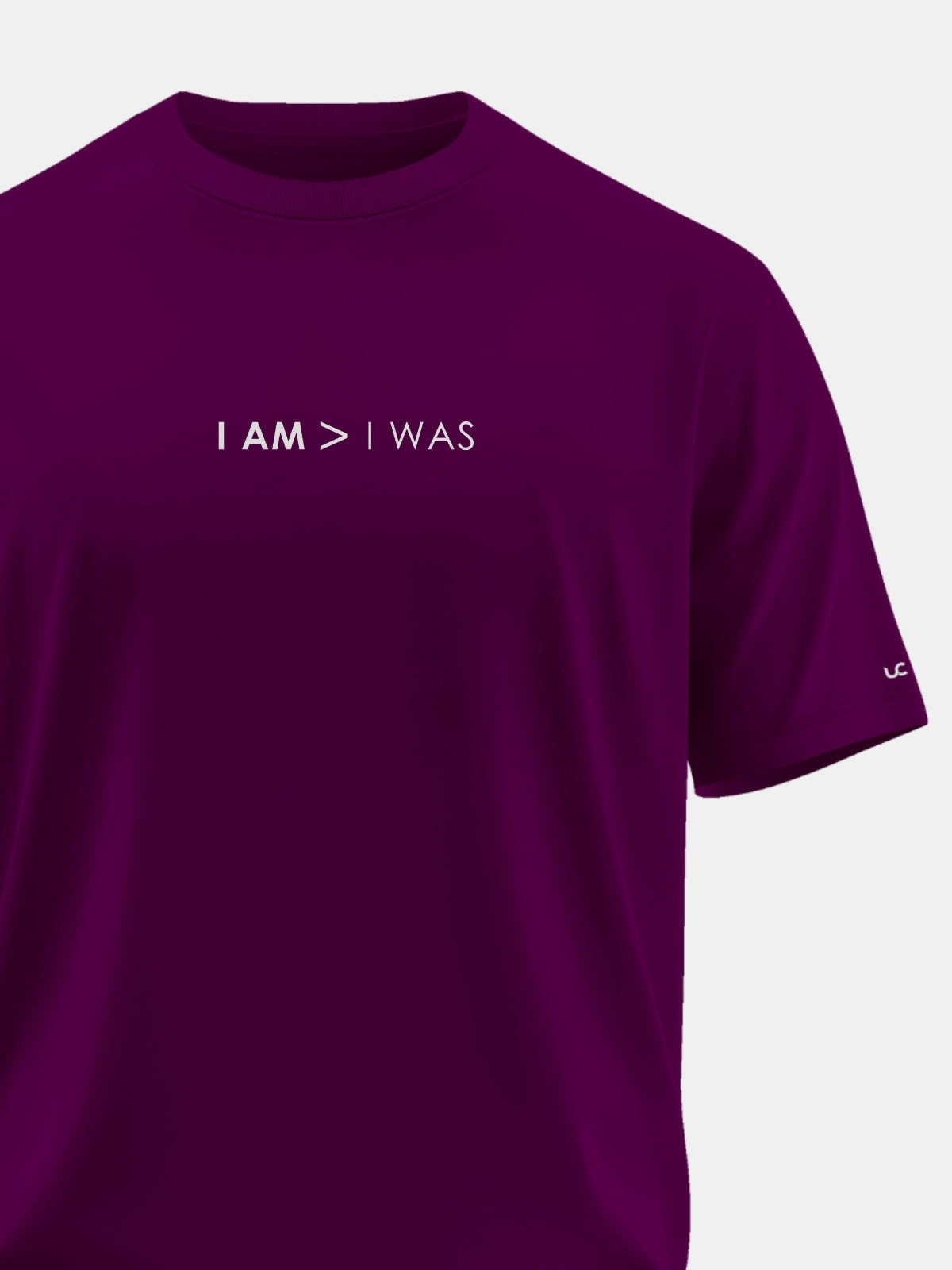Solid Men's Premium Muscle Fit Cotton Crew T-Shirt I Am > I Was Workday Wine