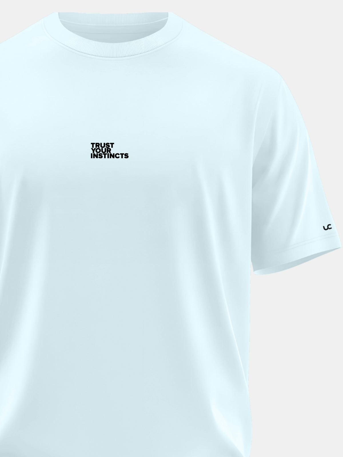 Solid Men's Premium Muscle Fit Cotton Crew T-shirt Trust Your Instincts Bubble Blue