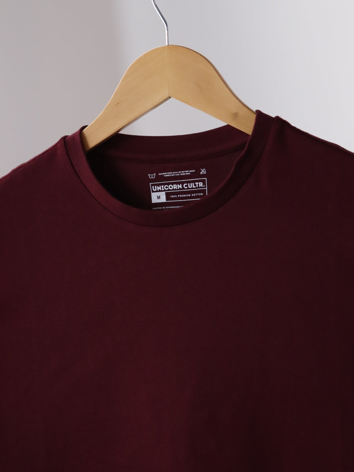 Solid Men's Soft Premium 100% Cotton Crew T-Shirt Mission Maroon