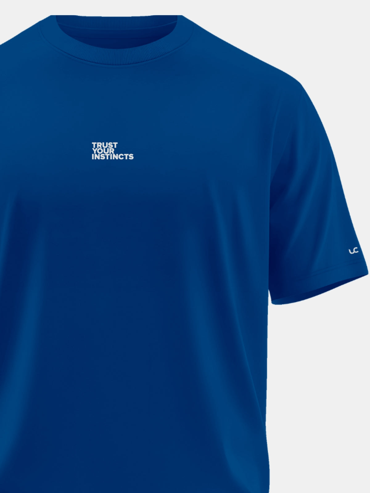 Solid Men's Premium Muscle Fit Cotton Crew T-shirt Trust Your Instincts Airforce Blue