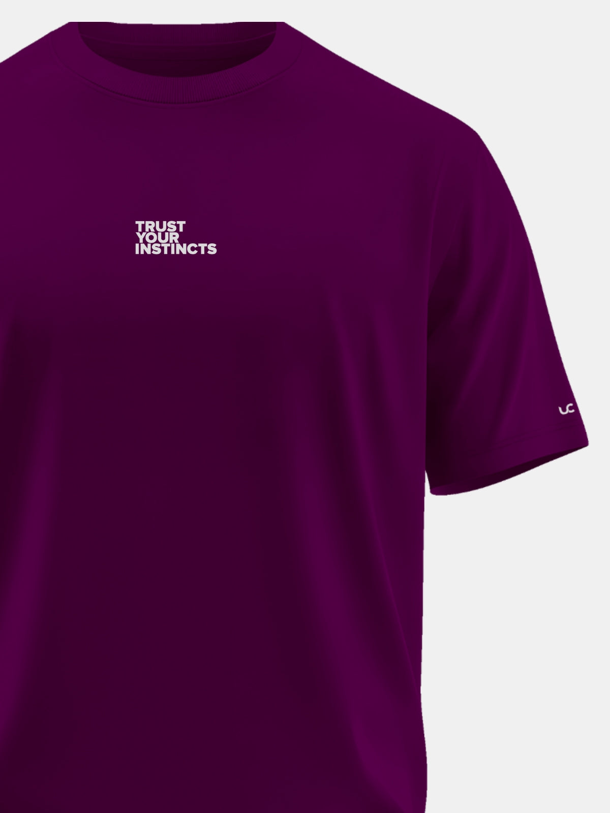 Solid Men's Premium Muscle Fit Cotton Crew T-shirt Trust Your Instincts Workday Wine